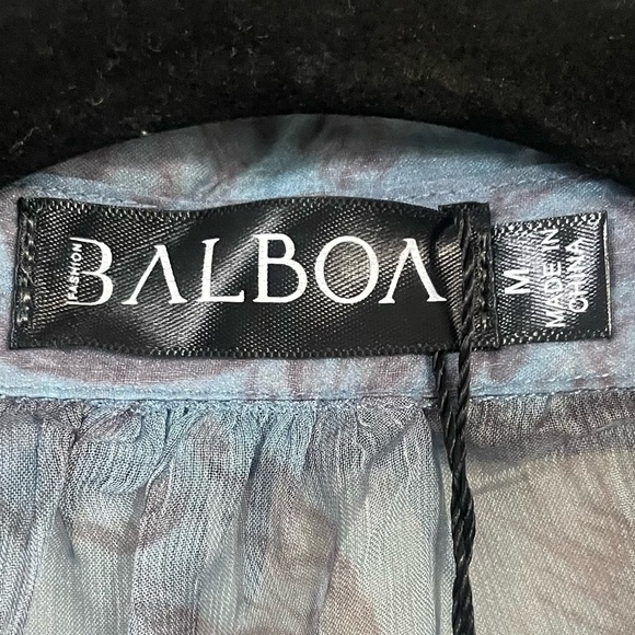 Balboa Floral Long Sleeve Kiev Sheer Buttoned Down Oversized Blouse - Size M - Picture 4 of 6